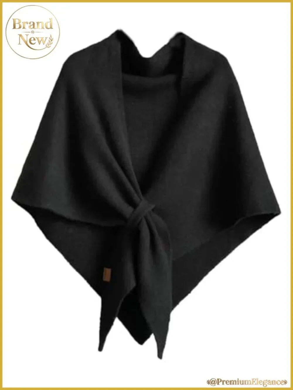 Womens Knitted Knotted Shawl Wrap Wool Cashmere Shoulder Sweater Scarf